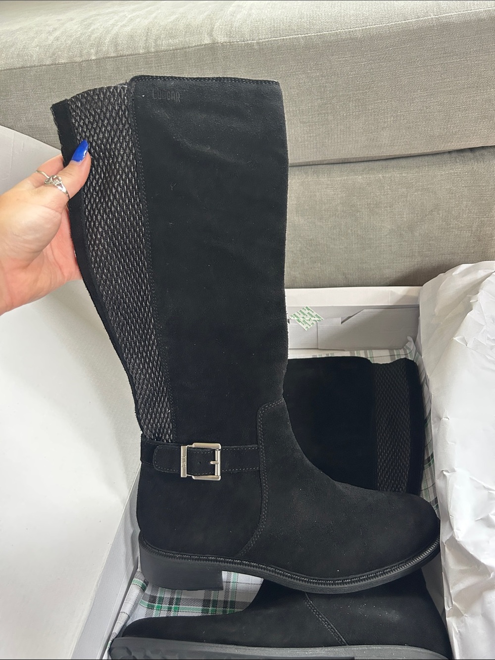 Cougar Jane Black Tall Waterproof Boots